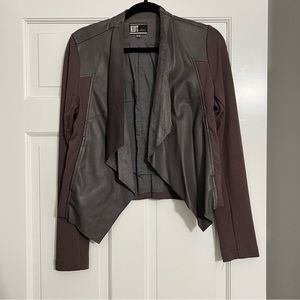 KUT from the Kloth faux leather, suede, and stretch jersey jacket